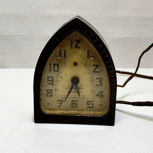 Lincoln Electric 1930s Arch Cathedral Mantle Clock VTG Plug Wire Needs Replaced